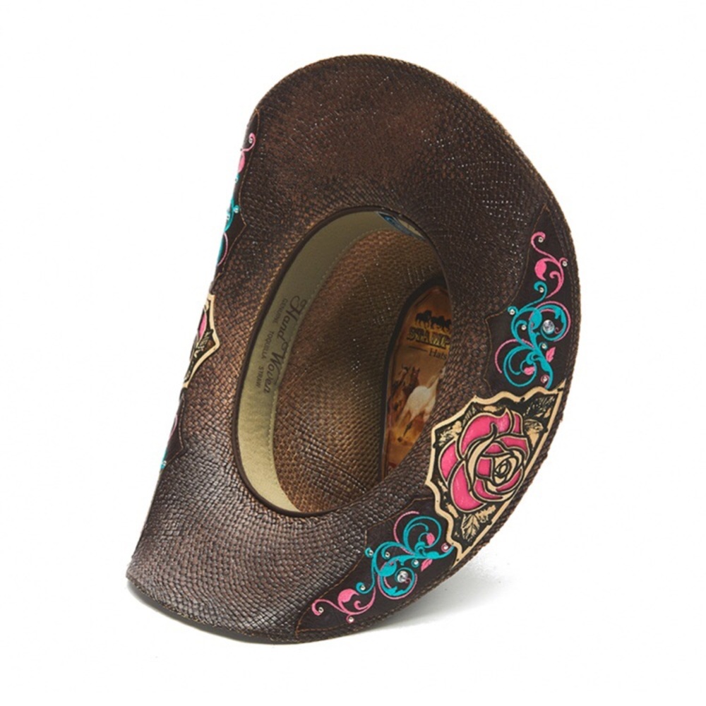 STAMPEDE HATS -Genuine Panama Straw Western Hat - Picture 6 of 7